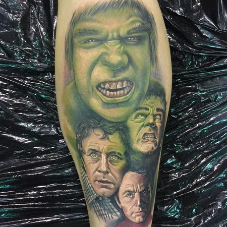 Tattoos - Color Hulk Transformation Tattoo - 115224